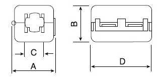 EMI 铁氧体&mdash;&mdash;方开口珠组件